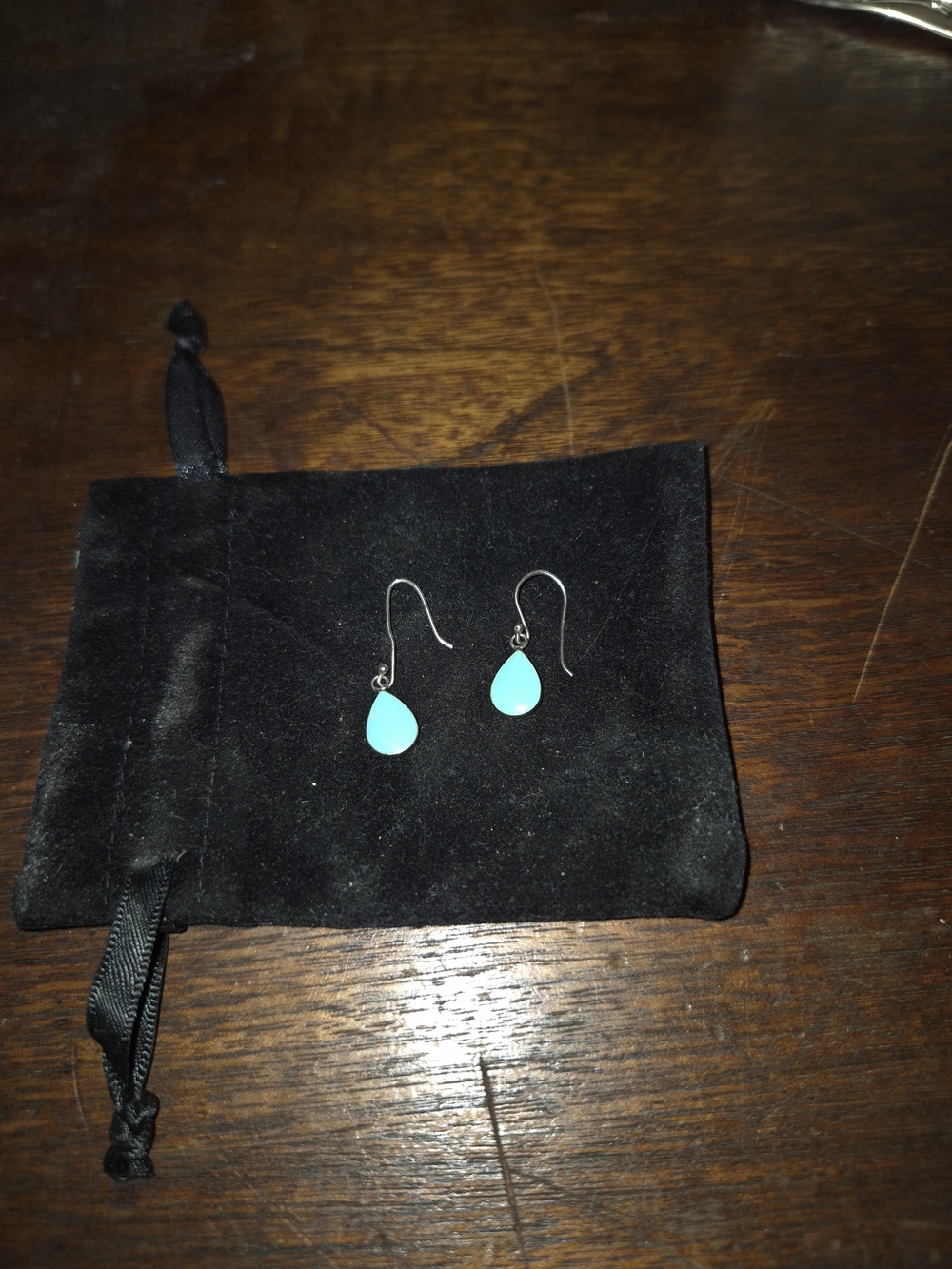 Turquoise Teardrop Dangle Earrings - Women's Jewelry